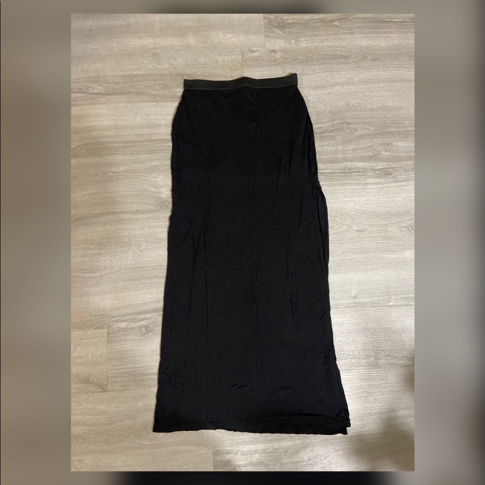 Forever 21 black maxi skirt with side slit